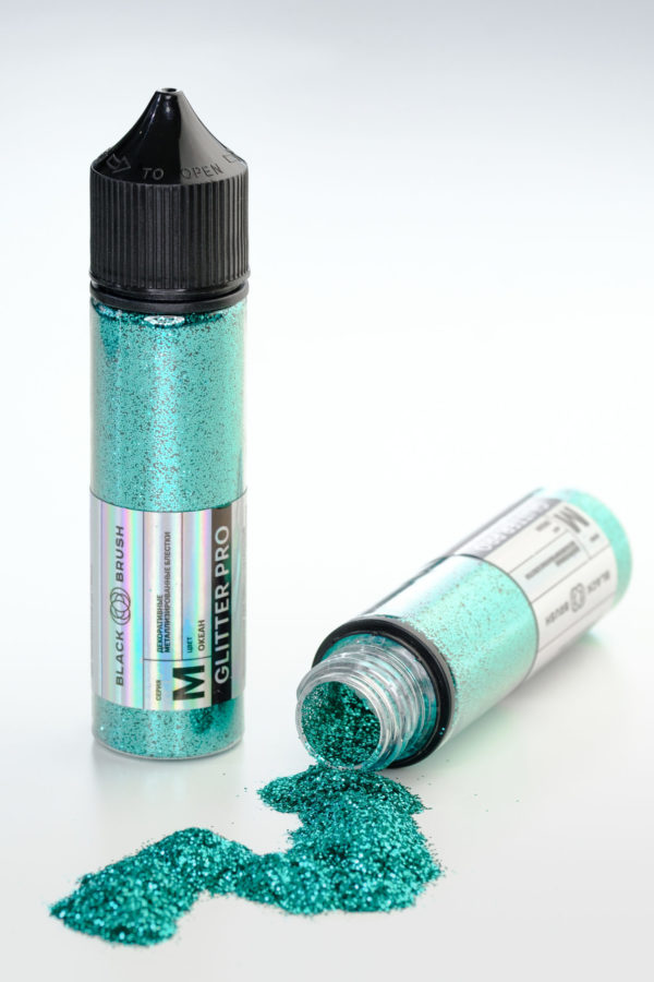 Глиттер BLACK BRUSH GLITTER PRO, океан