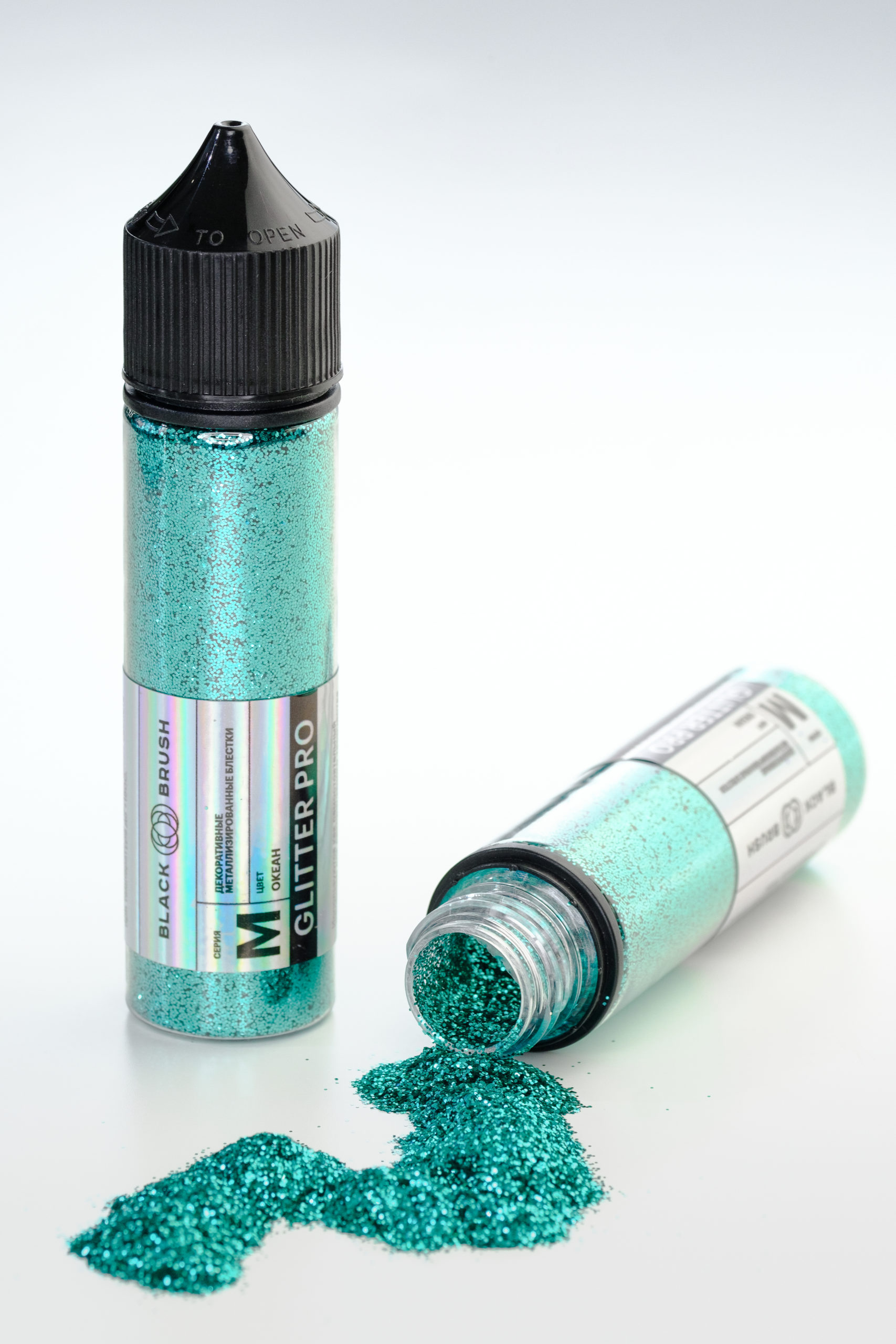 Глиттер BLACK BRUSH GLITTER PRO, океан